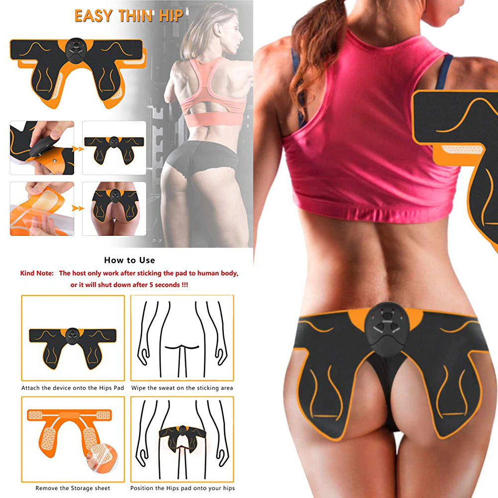 Electric Muscle Stimulator Buttocks Abdominal Stimulator Fitness Body Slimming Massager Multi-Functional Smart EMS Hips Trainer